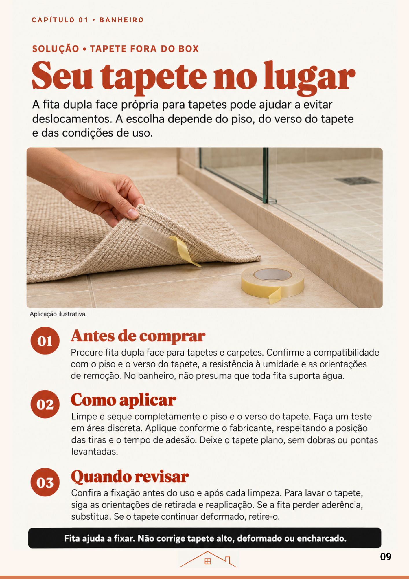 Página 9 da cartilha: Seu tapete no lugar